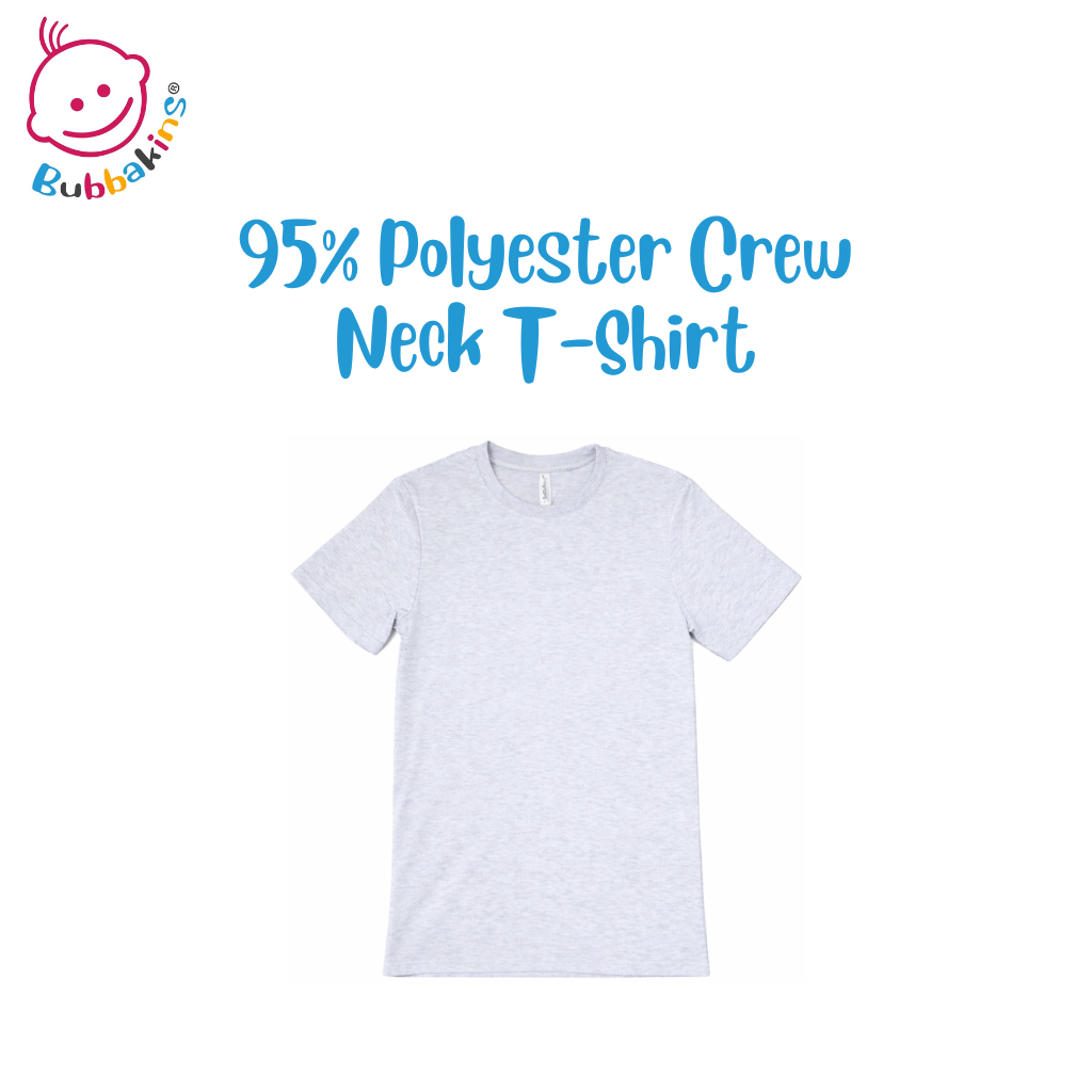 Adult 95% polyester shirt: soft polyester blank apparel for sublimation, dtf, vinyl, embroidery and diy projects