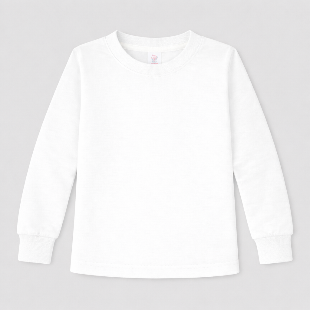 Youth polyester unisex long sleeve crew neck shirt