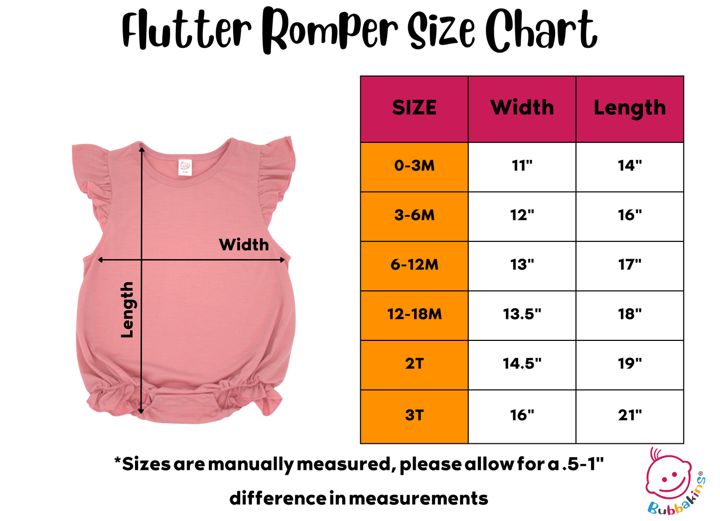Infant & Toddler Polyester Flutter Sleeve Baggy Bubble Romper