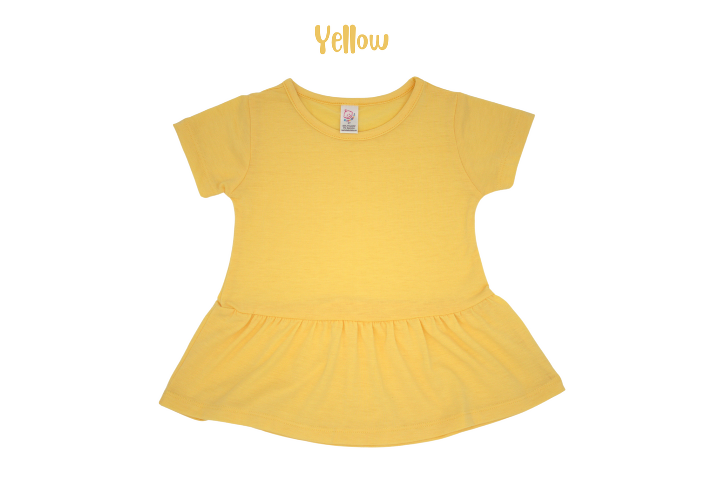 Toddler 95% polyester peplum shirt