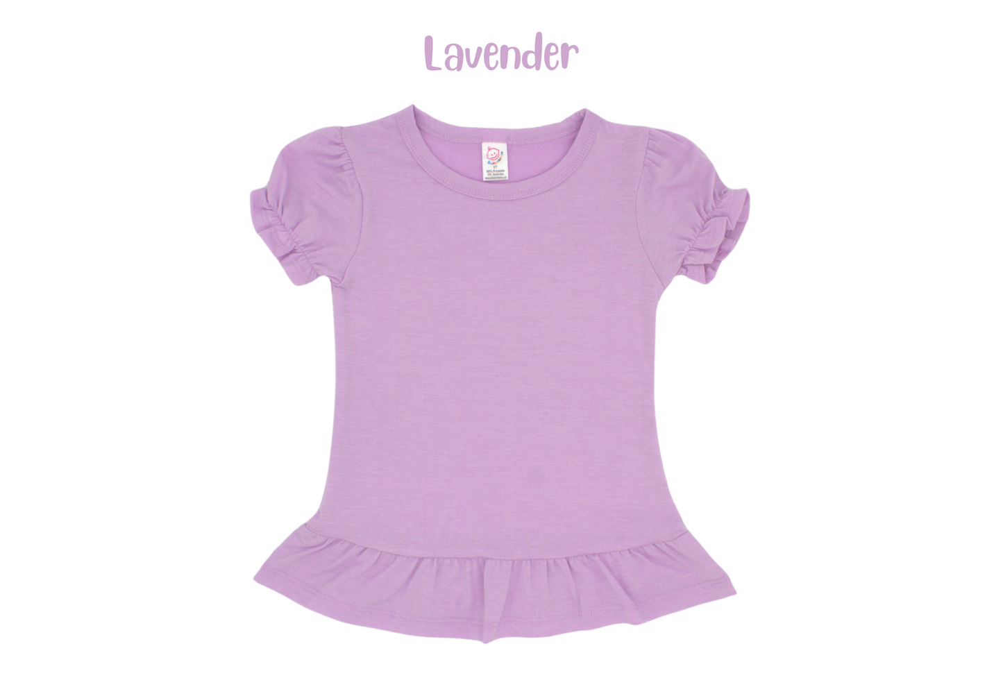 Toddler 95% polyester s/s ruffle shirt