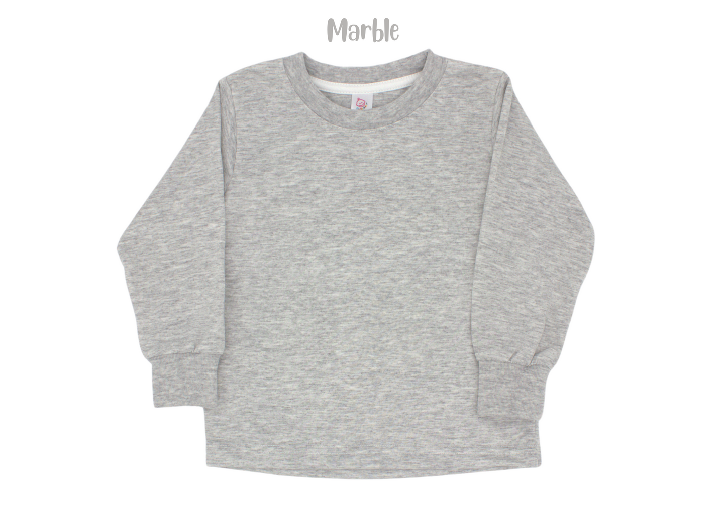 Youth polyester unisex long sleeve crew neck shirt