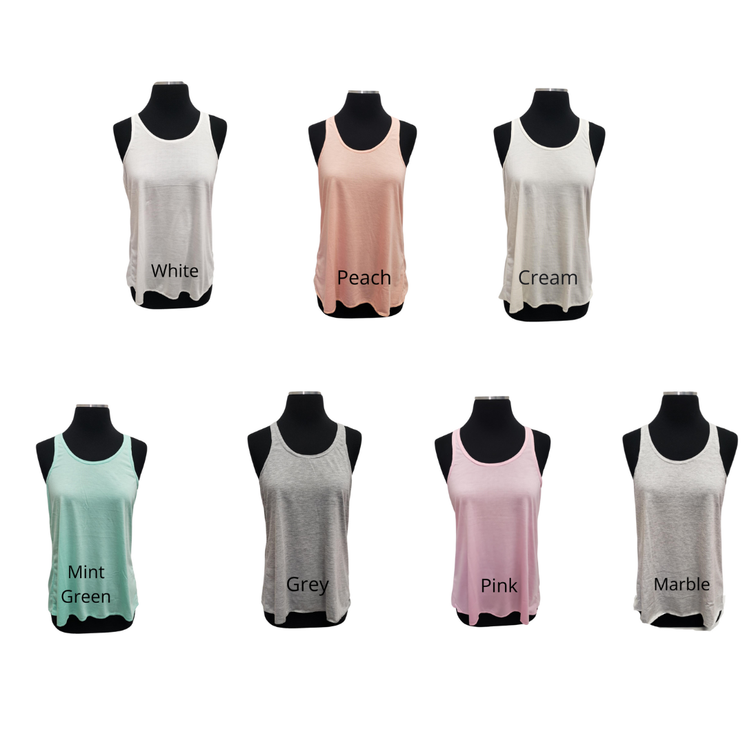 Adult polyester racerback tank top
