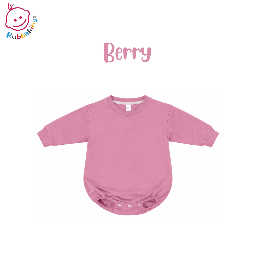 Polyester infant and toddler sweatshirt bubble romper