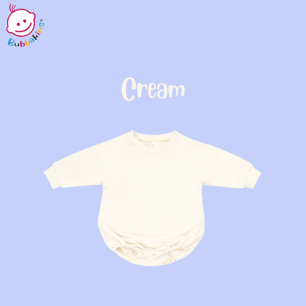 Polyester infant and toddler sweatshirt bubble romper