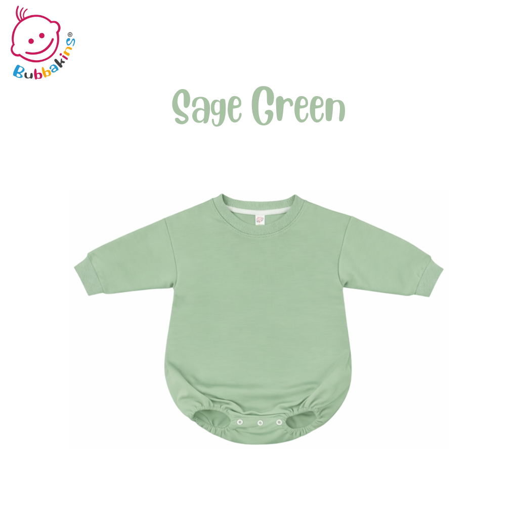 Polyester infant and toddler sweatshirt bubble romper