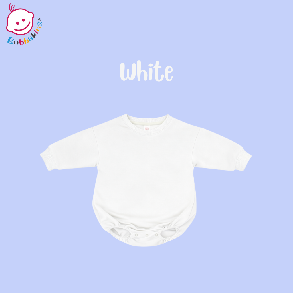 Polyester infant and toddler sweatshirt bubble romper