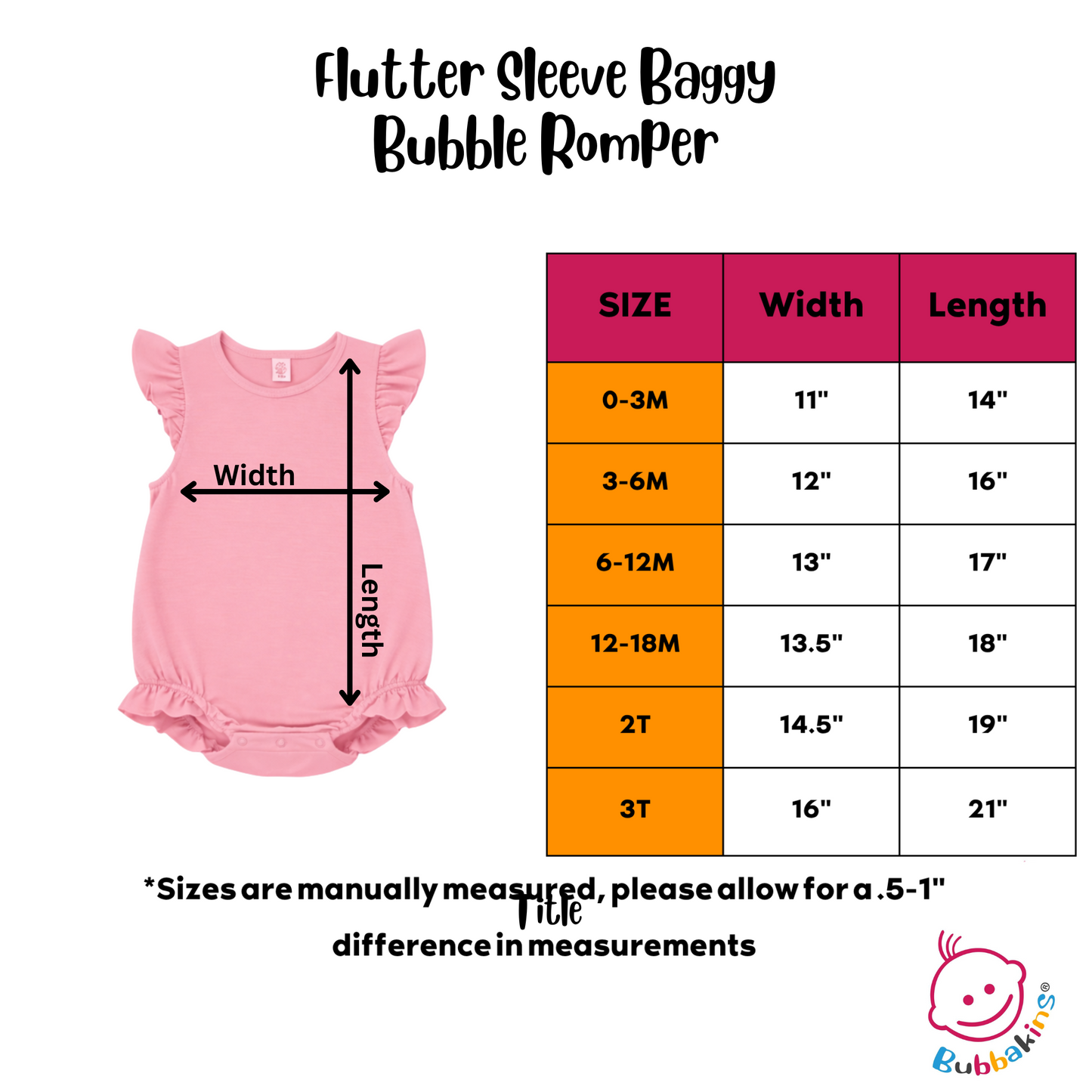 Infant & Toddler Polyester Flutter Sleeve Baggy Bubble Romper