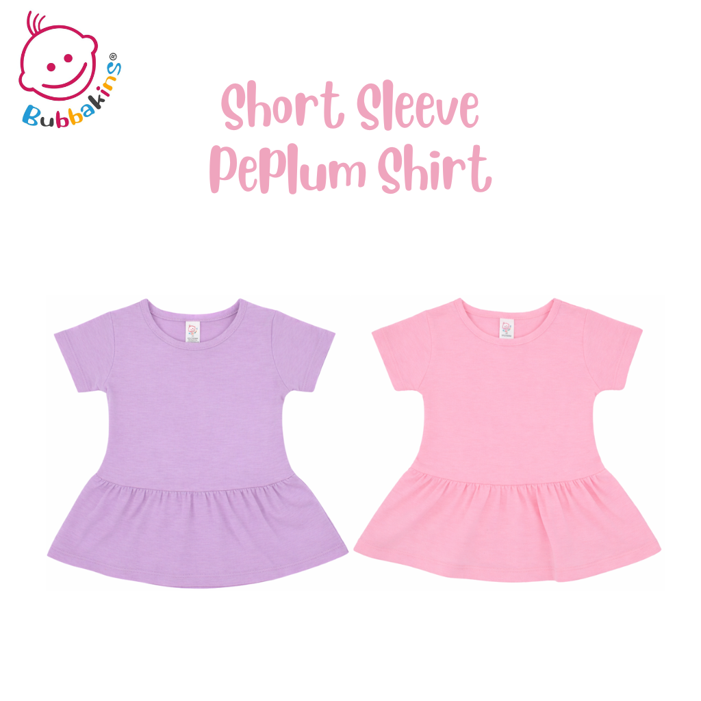 Toddler 95% polyester peplum shirt