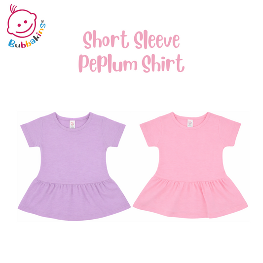 Toddler 95% polyester peplum shirt