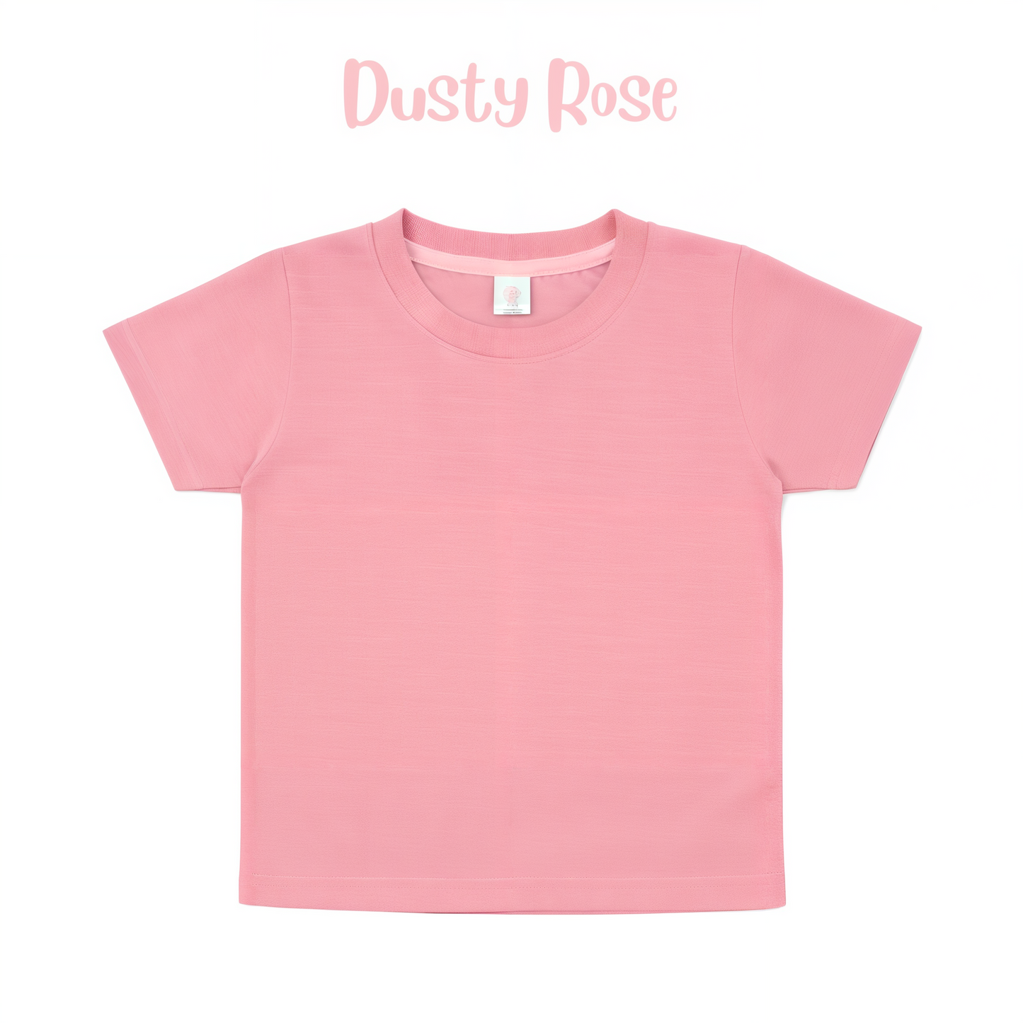 Adult polyester unisex short sleeve crew neck shirt