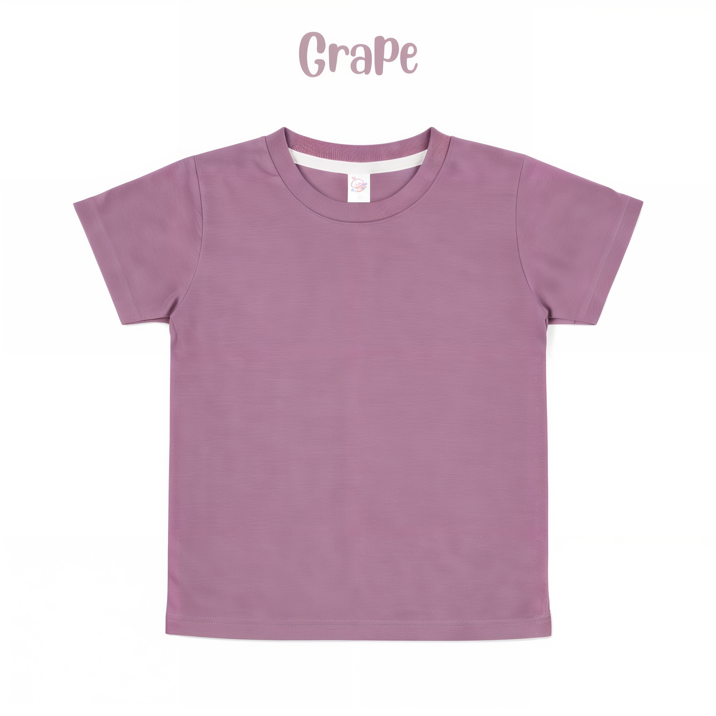 Adult polyester unisex short sleeve crew neck shirt