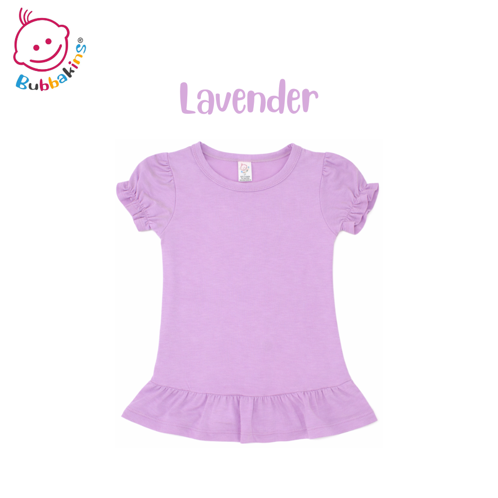 Toddler 95% polyester s/s ruffle shirt