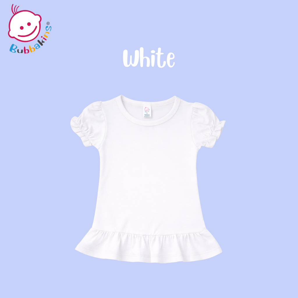 Toddler 95% polyester s/s ruffle shirt