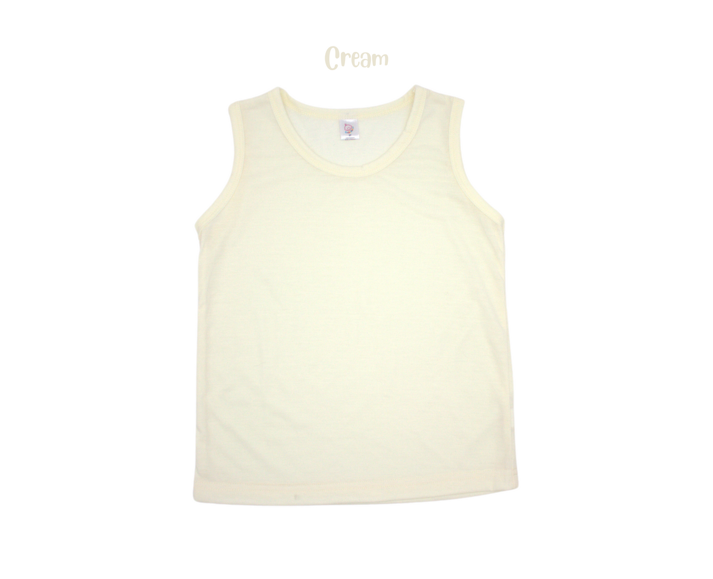 Custom Infant Tank Top Cream Color 