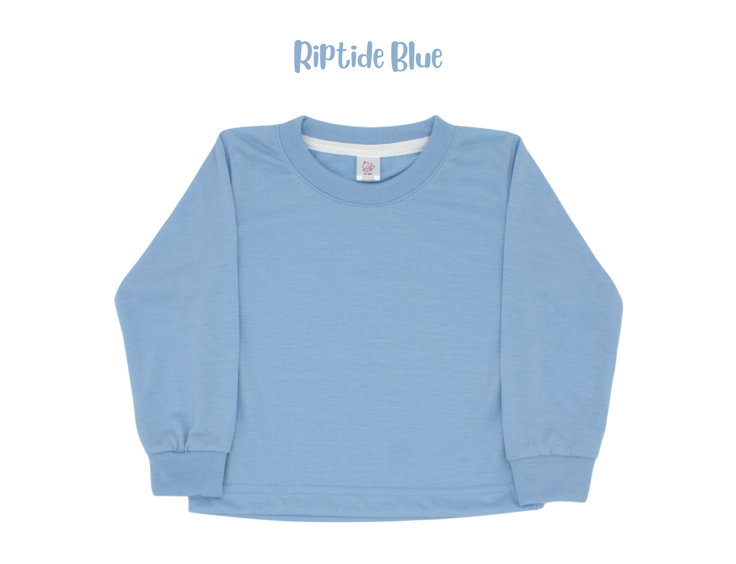 Youth polyester unisex long sleeve crew neck shirt
