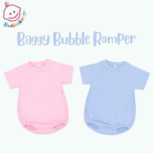 Infant and toddler polyester baggy bubble romper