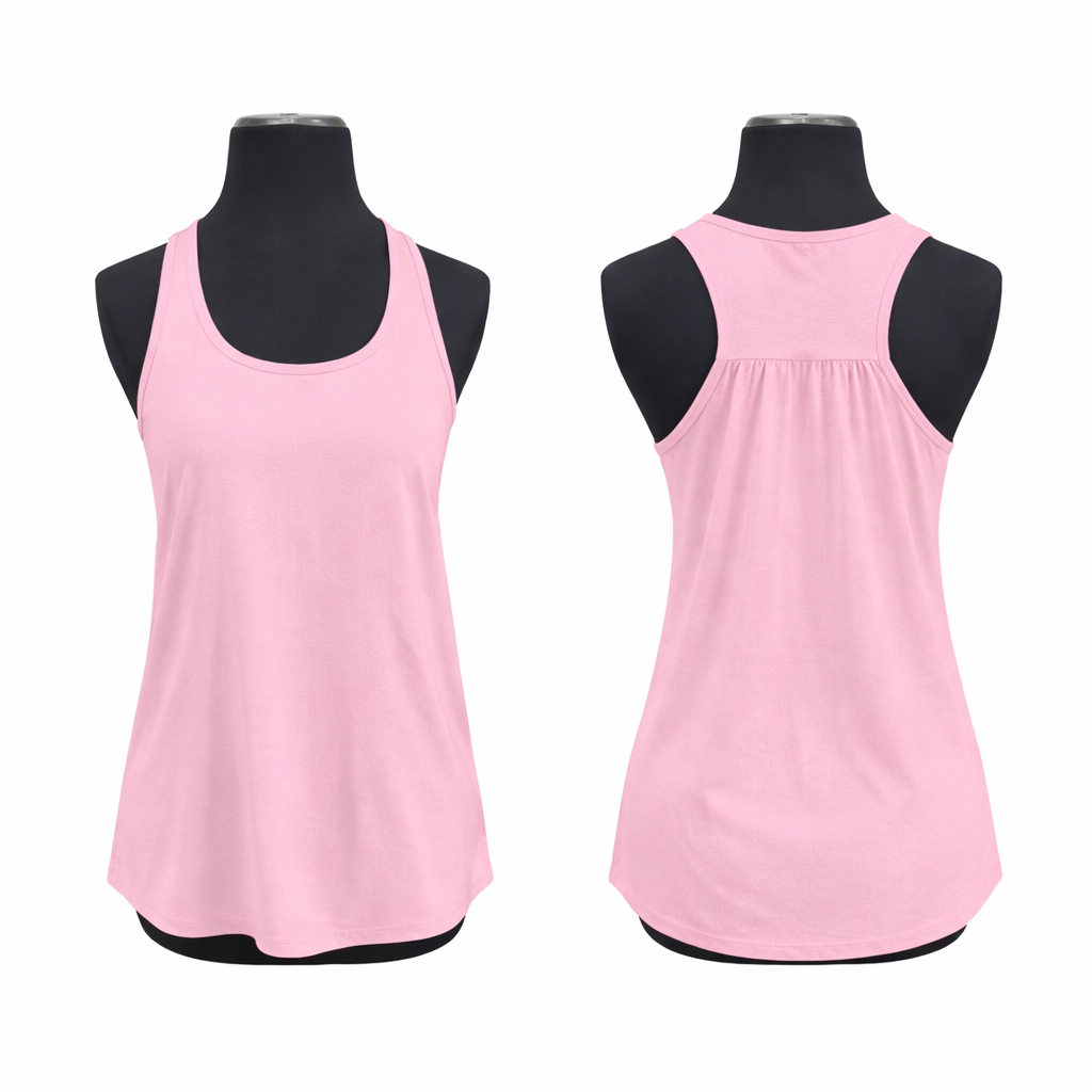 Adult polyester racerback tank top