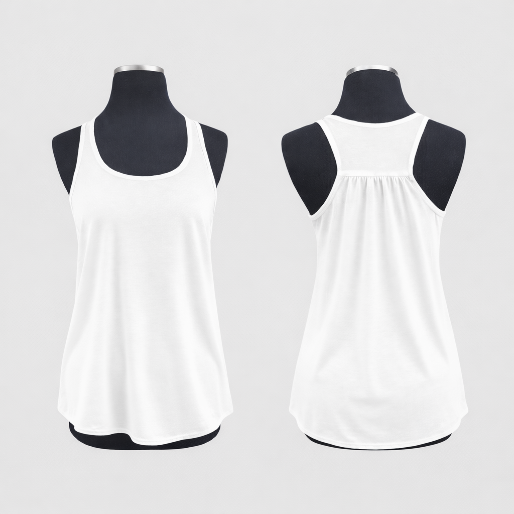 Adult polyester racerback tank top