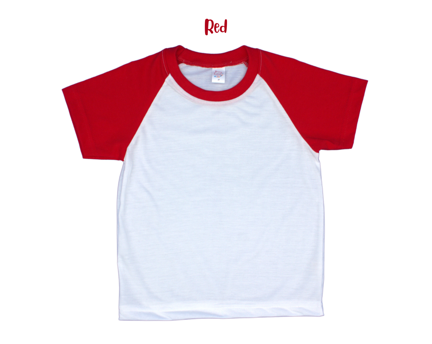 Custom Infant T-shirts Red Raglan Color 