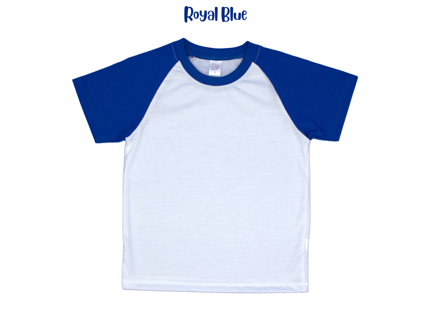 Custom Infant T-shirts Royal Blue Raglan Color