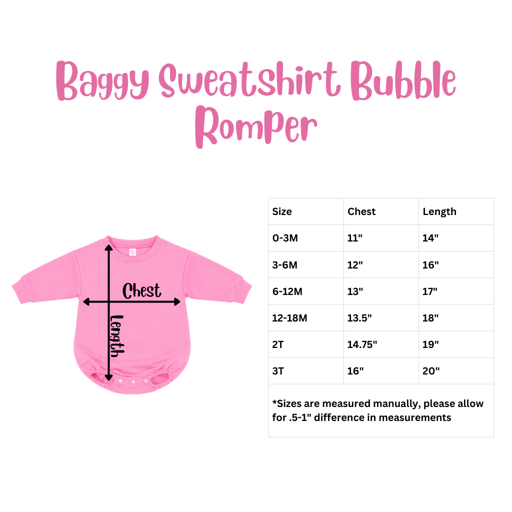 Polyester infant and toddler sweatshirt bubble romper