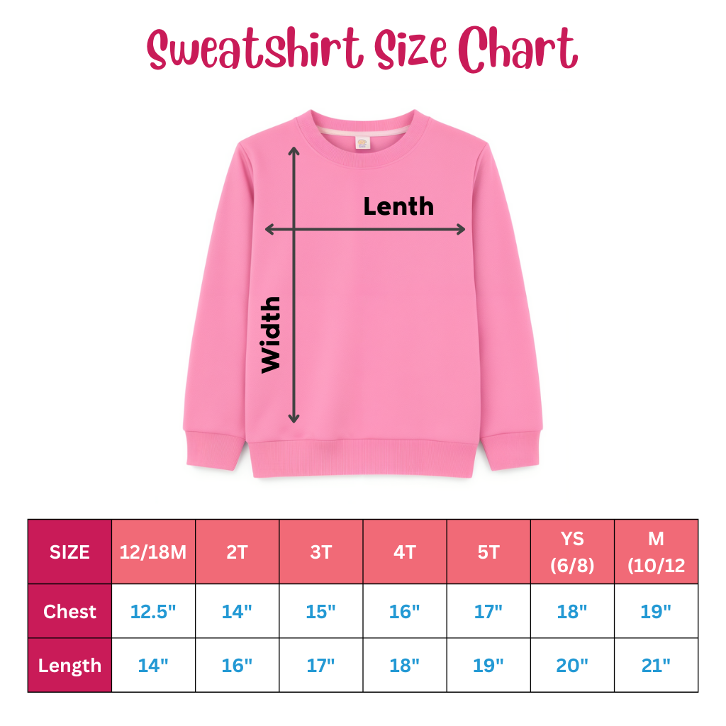 Youth, toddler & infant 100% polyester sweatshirt