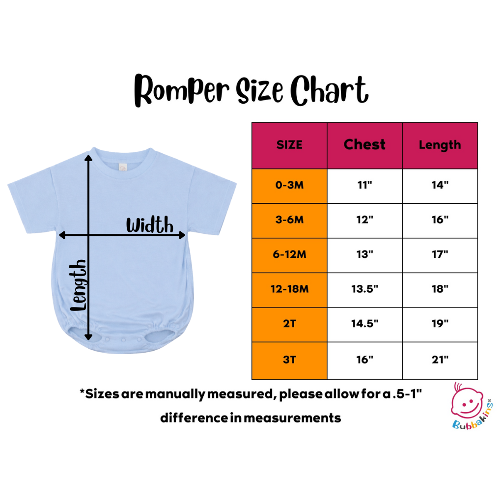 Infant and toddler polyester baggy bubble romper