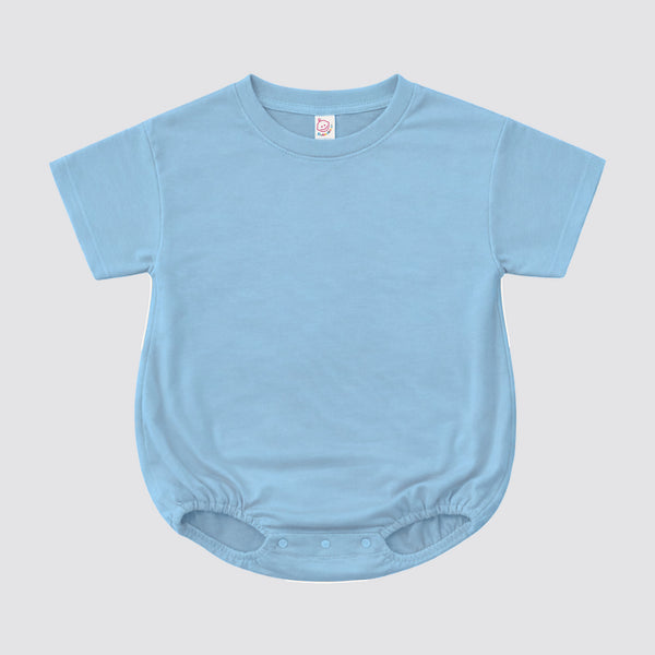 Baggy bubble romper blank for sublimation in Riptide Blue, infant and toddler sizes