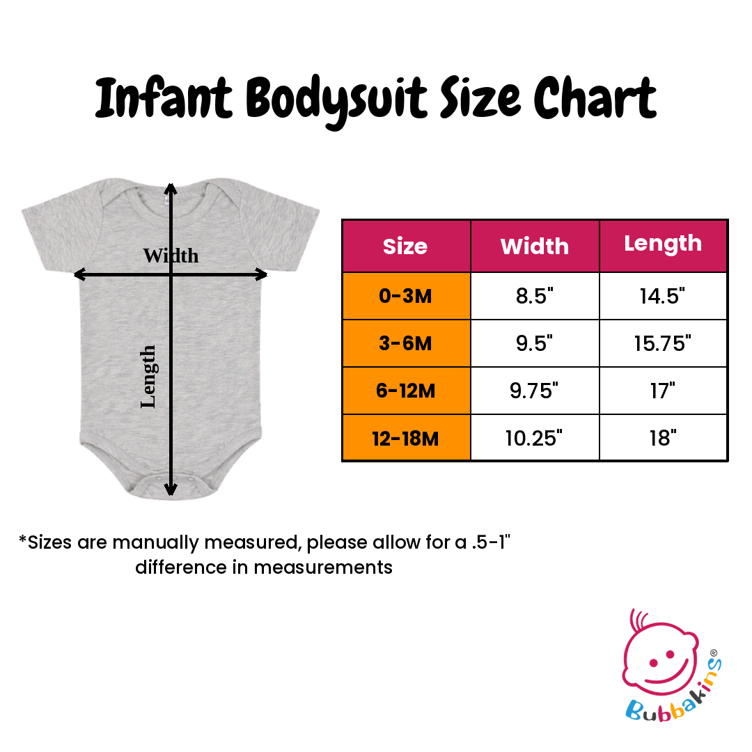 Infant Bodysuit Size Chart