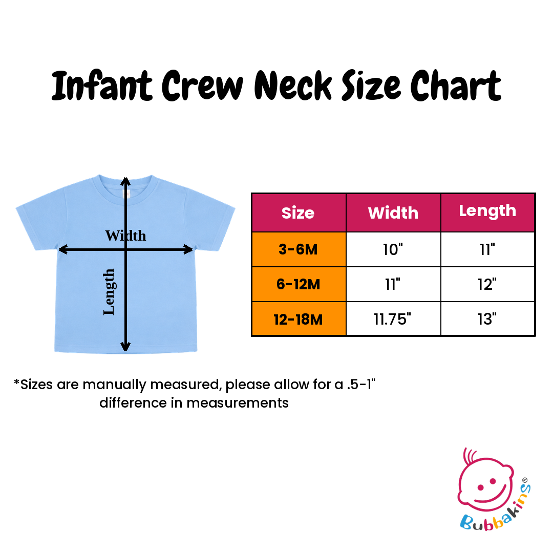 Infant Crew Neck Size Chart