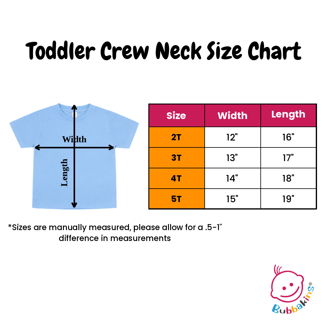 Toddler Crew Neck Size Chart
