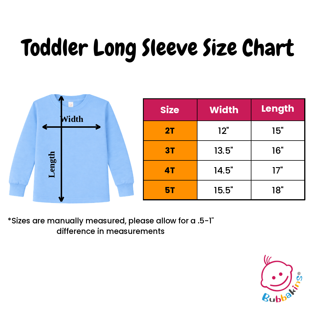 Toddler Long Sleeve Size Chart