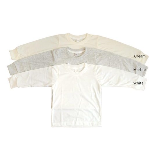 INFANT Polyester Unisex LONG Sleeve Crew Neck Shirt
